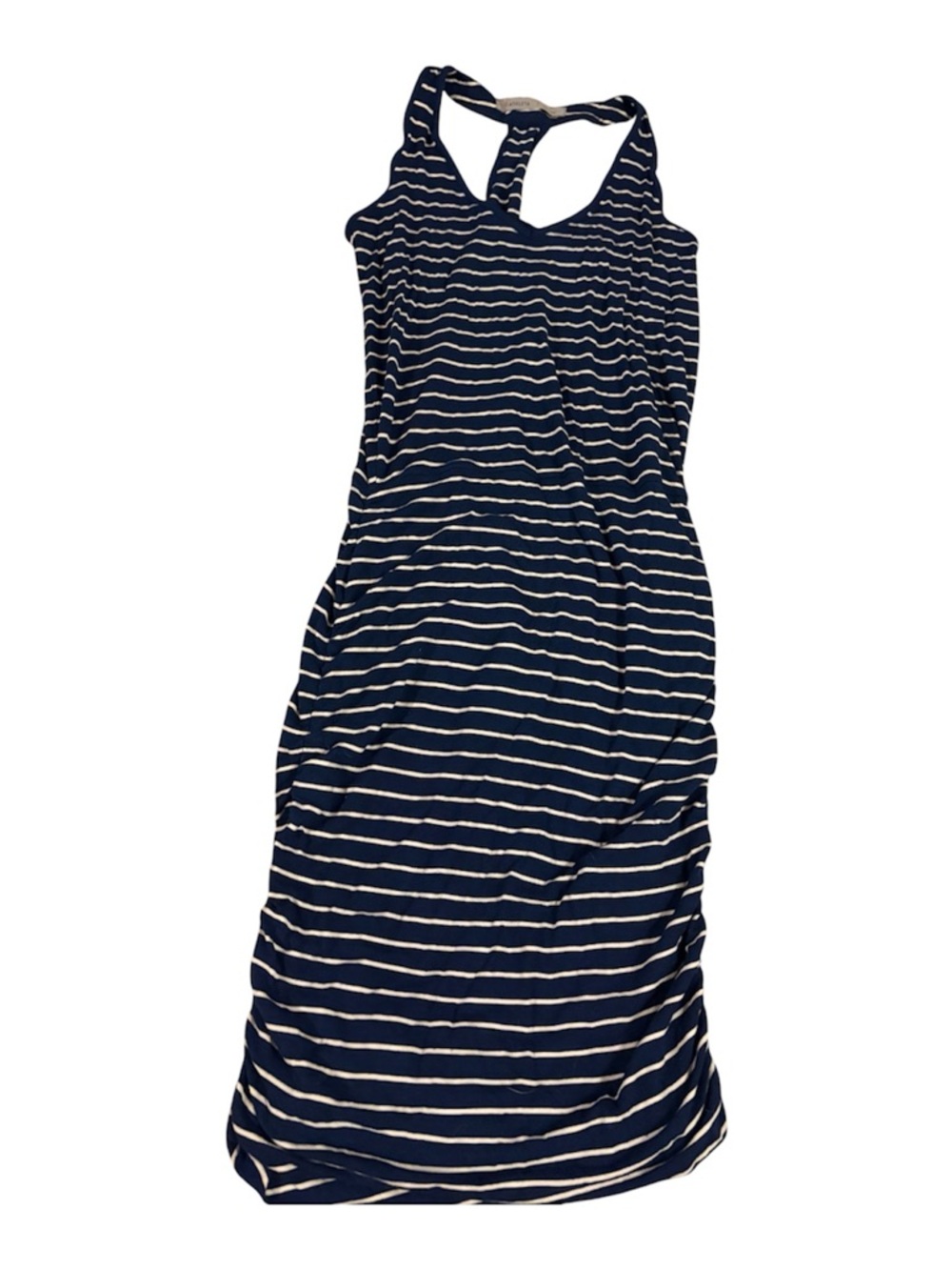 Athleta Navy & White Striped Racerback Dress Size Small